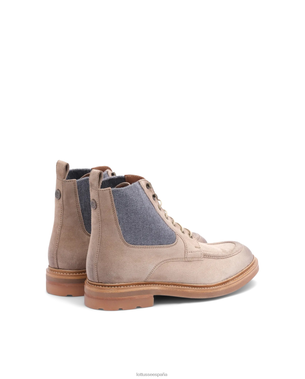 Lottusse botas de gamuza de ciervo bonaire gris pardo hombres calzado V40NX133