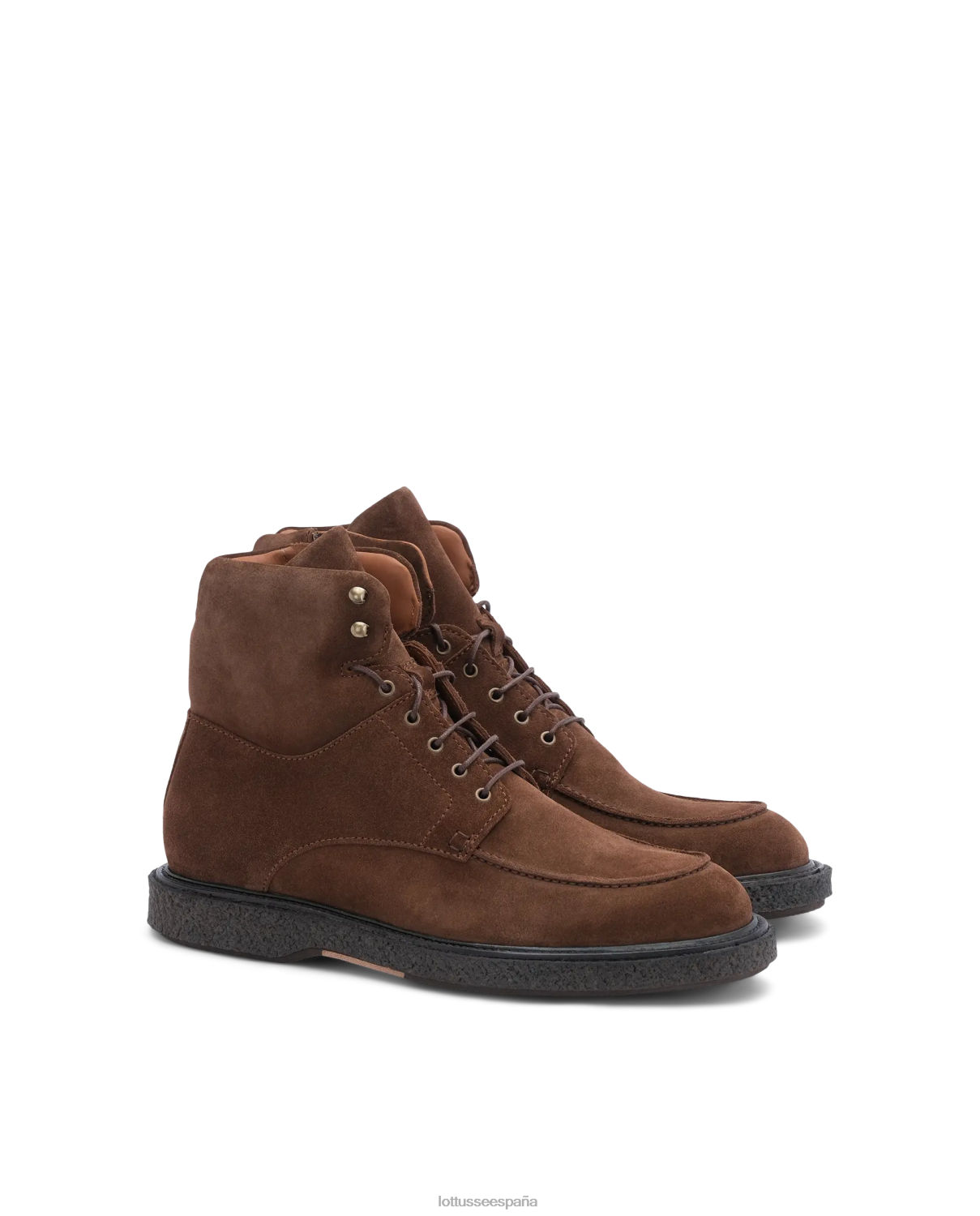 Lottusse botas Brisbane de ante de becerro con cremallera marrón hombres calzado V40NX183