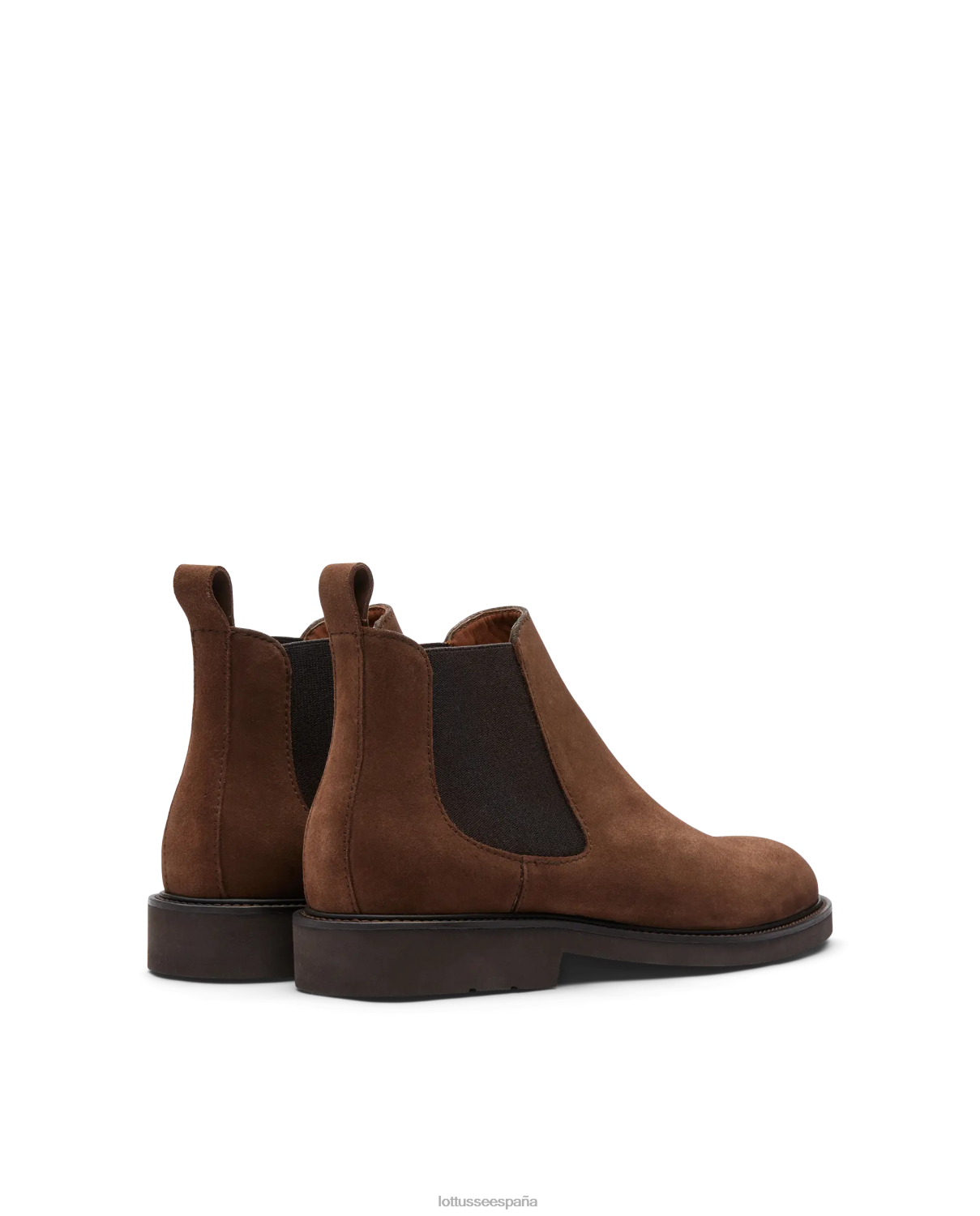 Lottusse botas baltimore de ante de becerro elásticas marrón hombres calzado V40NX155