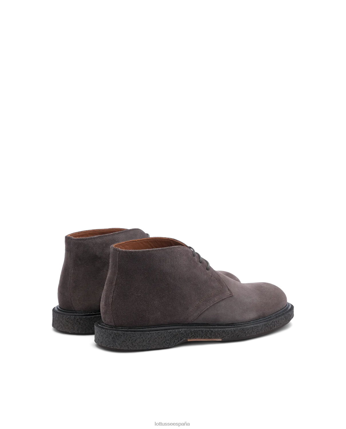 Lottusse botines Brisbane de ante de becerro gris hombres calzado V40NX182
