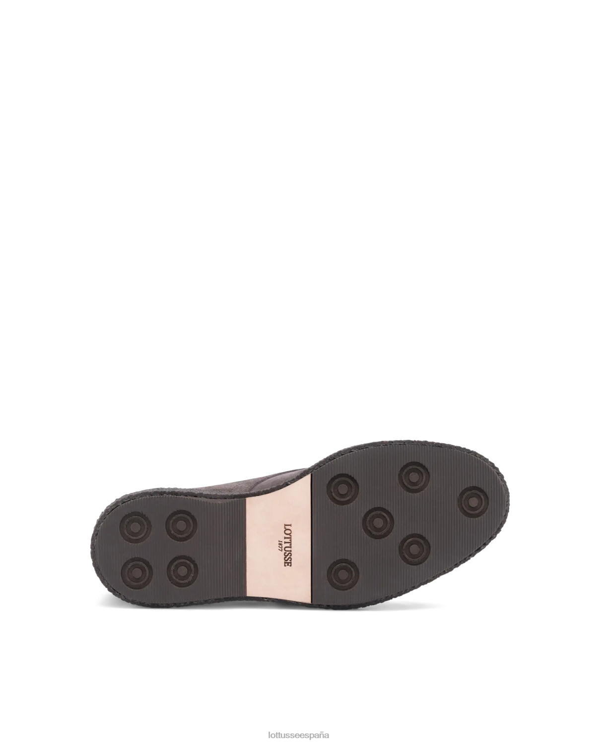 Lottusse botines Brisbane de ante de becerro gris hombres calzado V40NX182