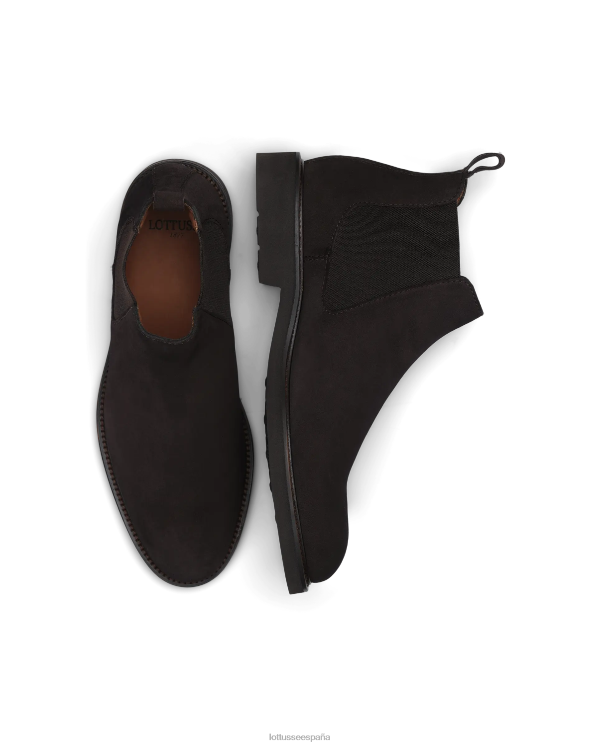 Lottusse botines baltimore de ante de becerro moca hombres calzado V40NX156