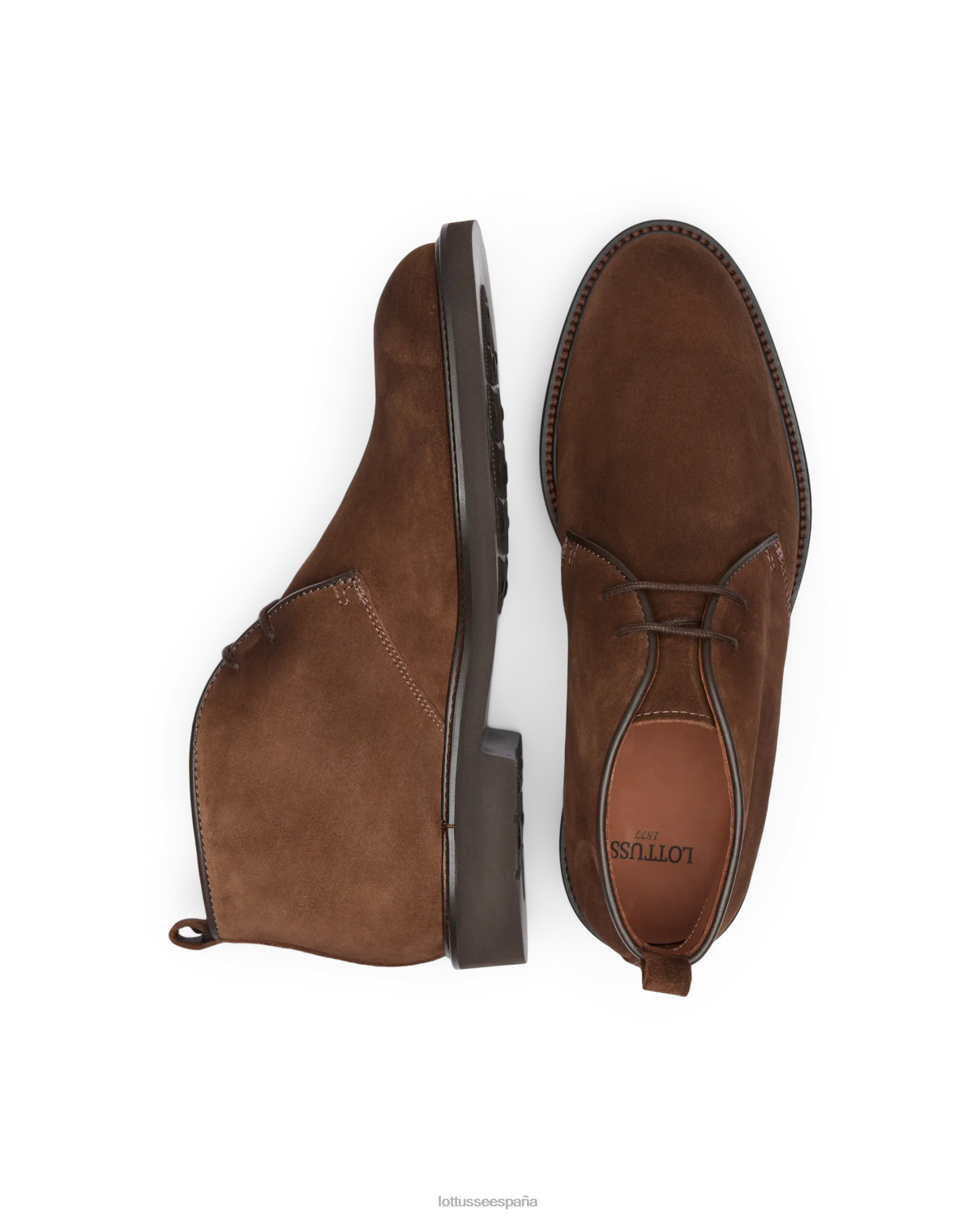 Lottusse botines baltimore de gamuza marrón hombres calzado V40NX154