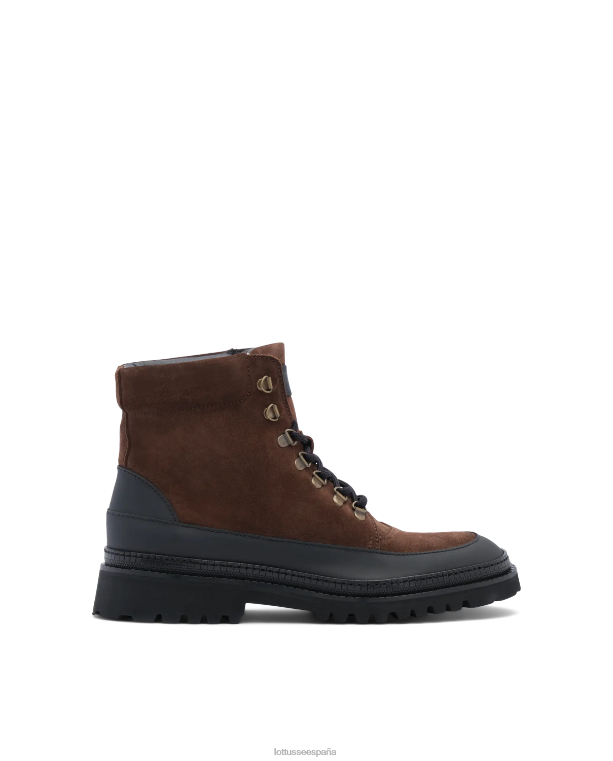 Lottusse botines covent de becerro con cordones marrón hombres calzado V40NX176