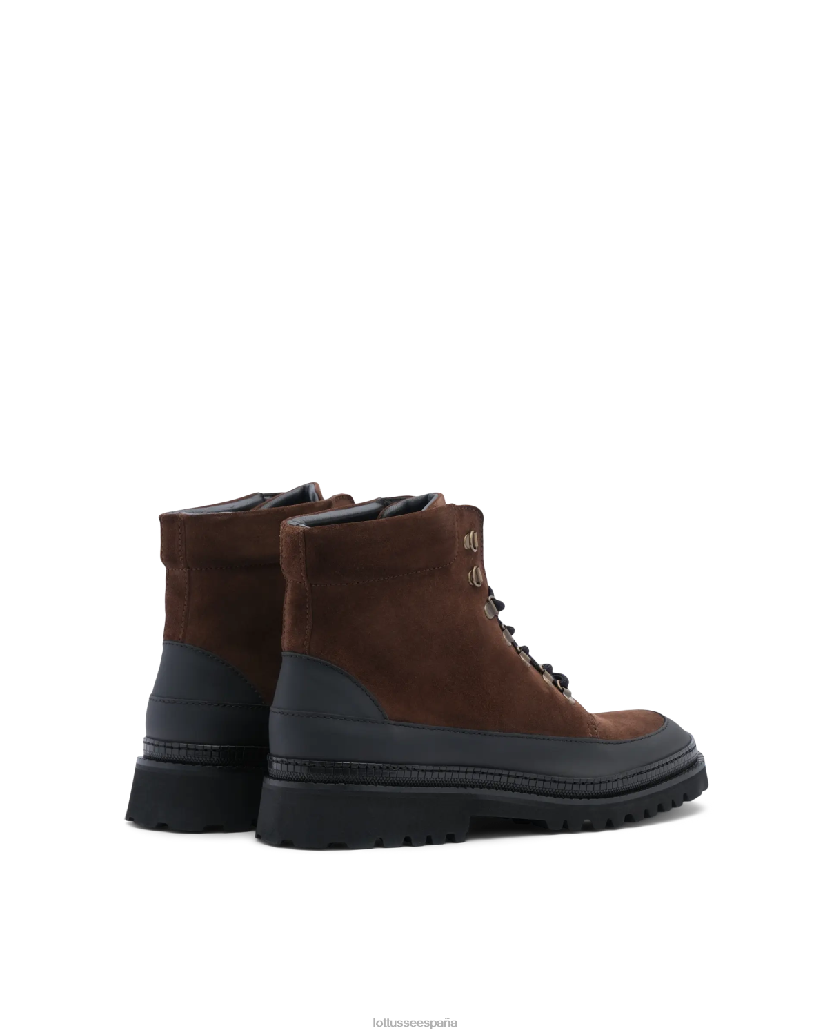 Lottusse botines covent de becerro con cordones marrón hombres calzado V40NX176
