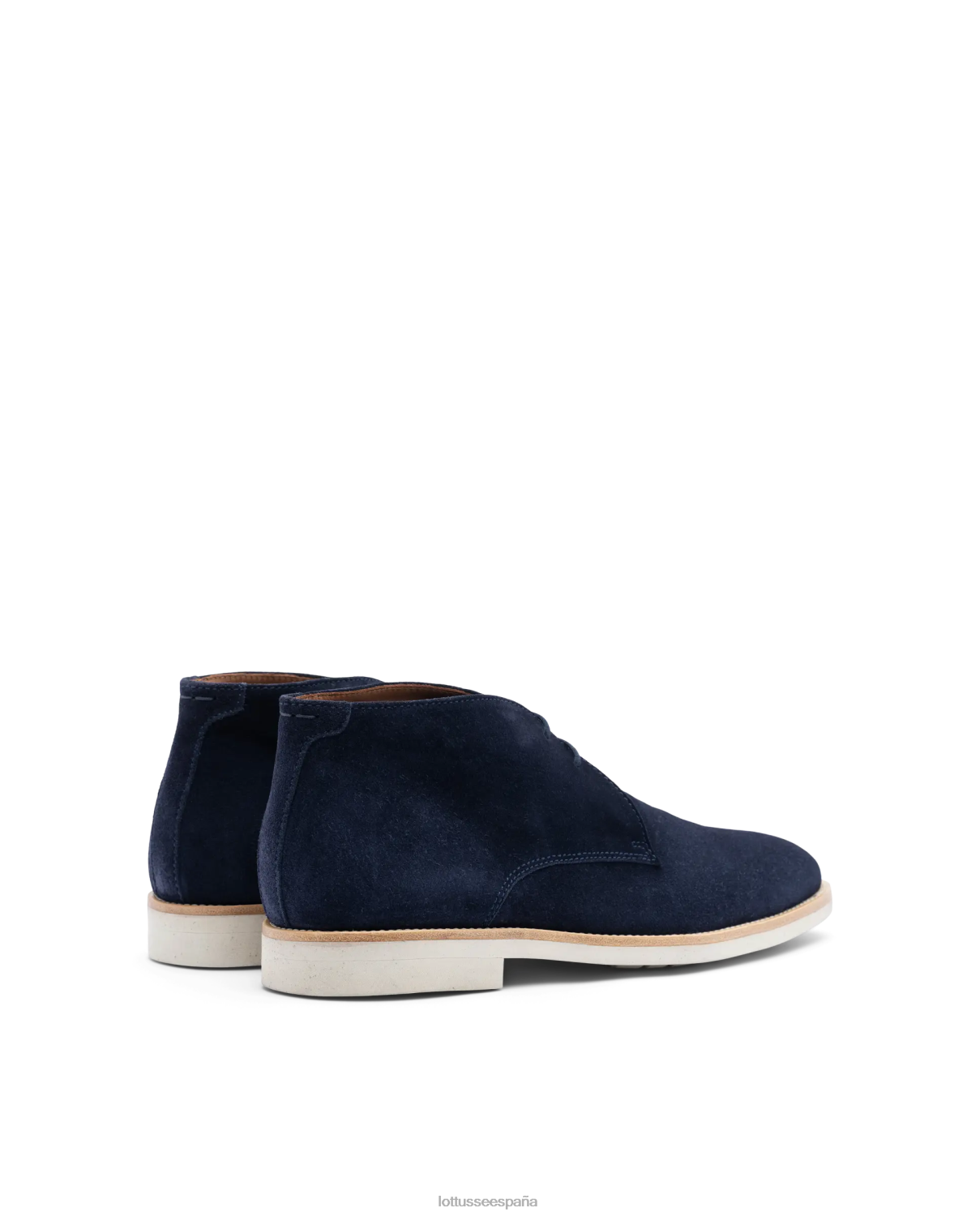 Lottusse botines venecia de ante de becerro azul marino hombres calzado V40NX90