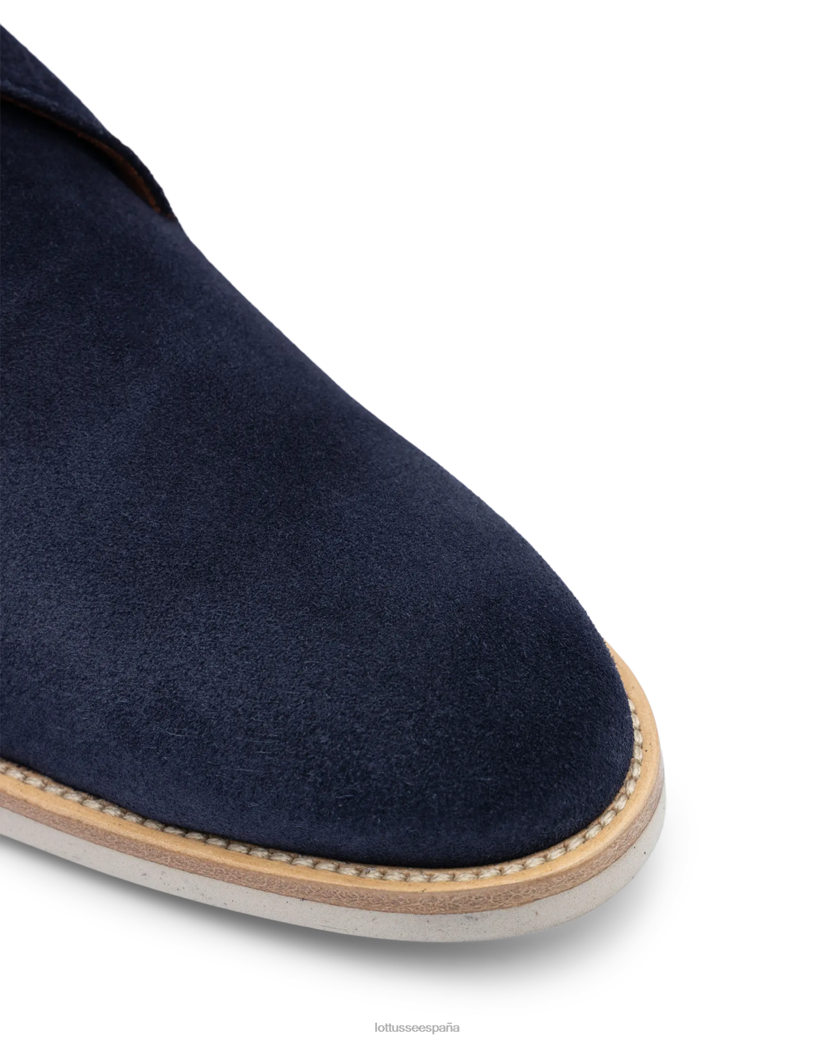 Lottusse botines venecia de ante de becerro azul marino hombres calzado V40NX90
