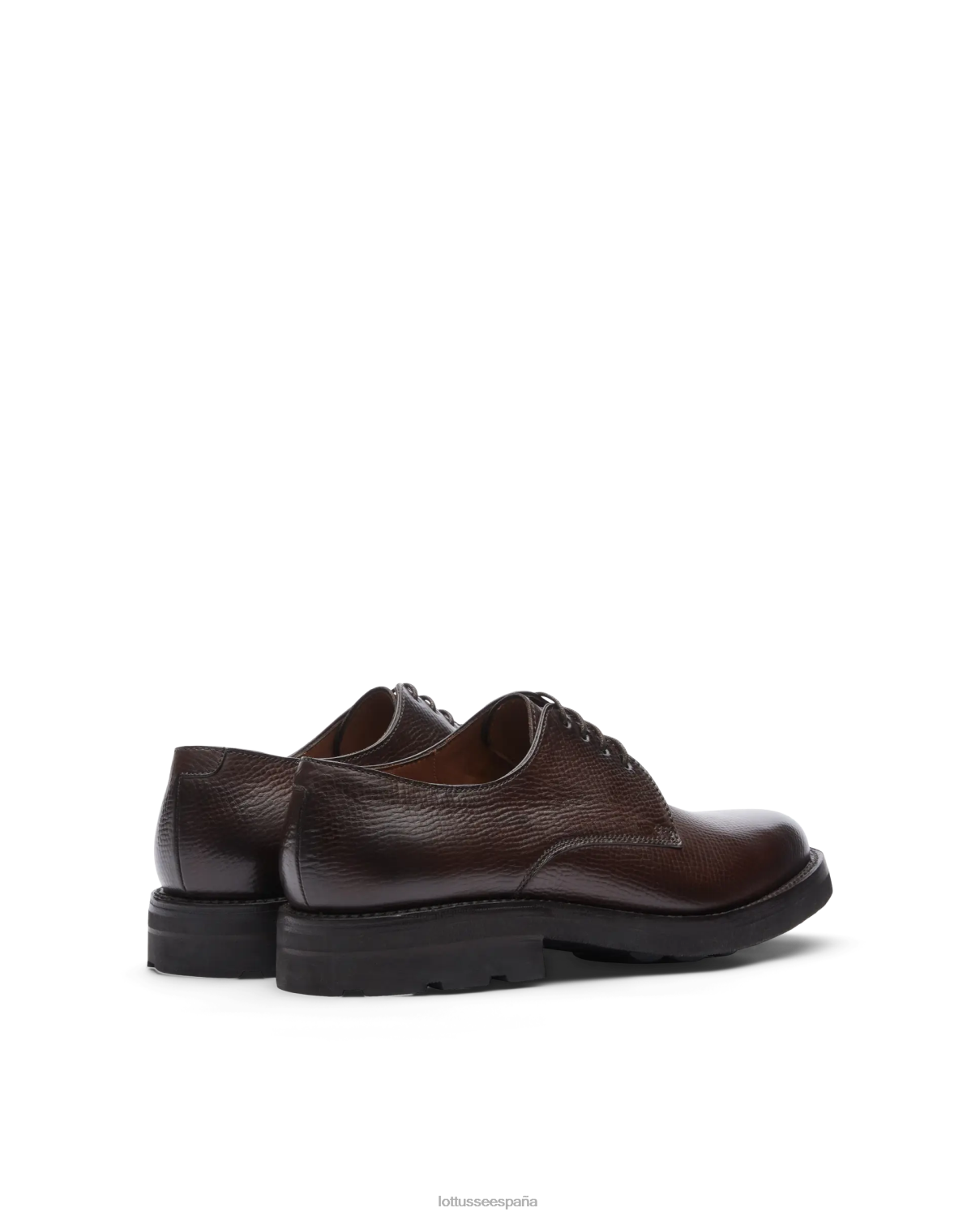 Lottusse Debry de ternera con relieve de anilina y corteza premium marrón hombres calzado V40NX53
