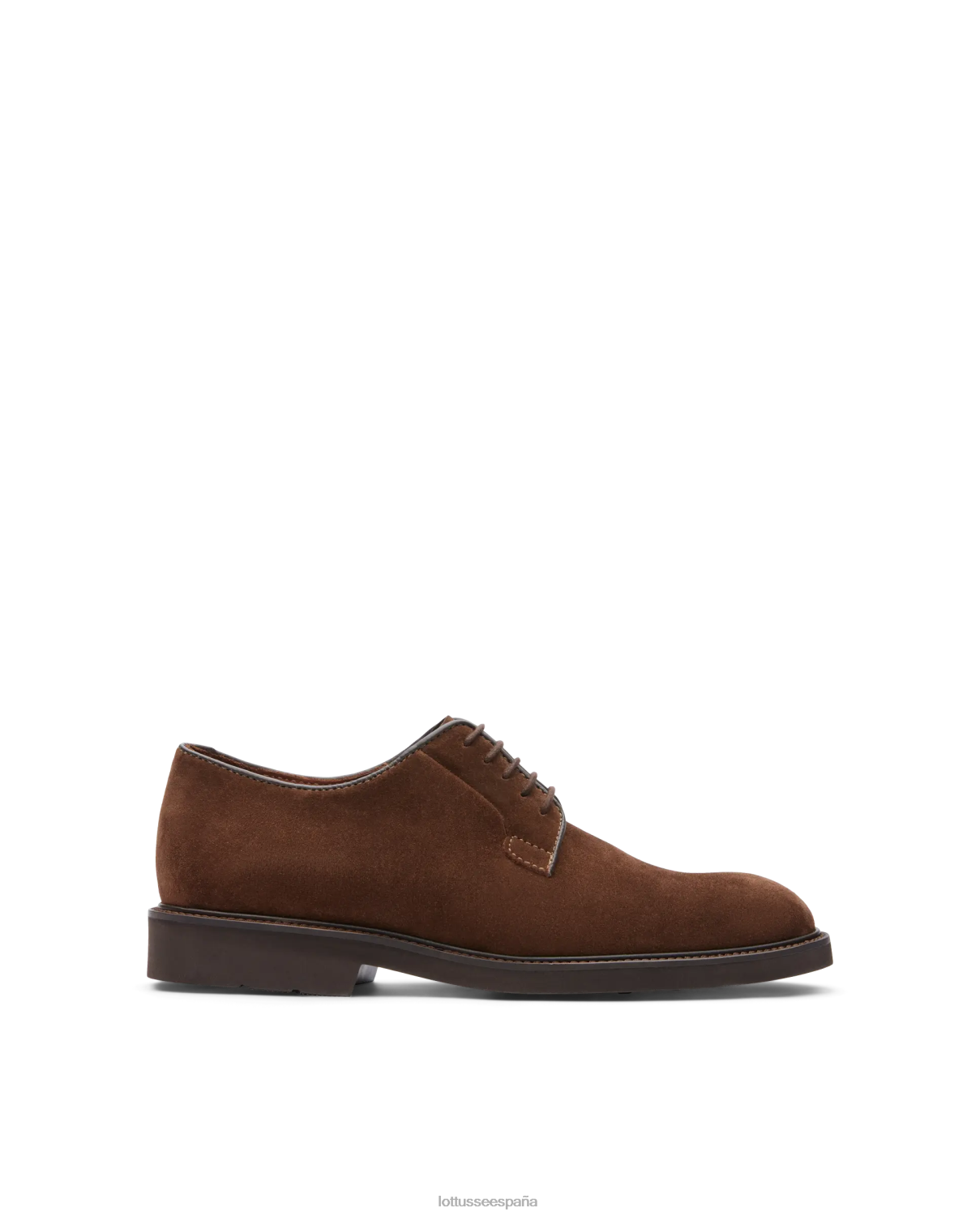 Lottusse Derby de becerro de gamuza baltimore marrón hombres calzado V40NX150