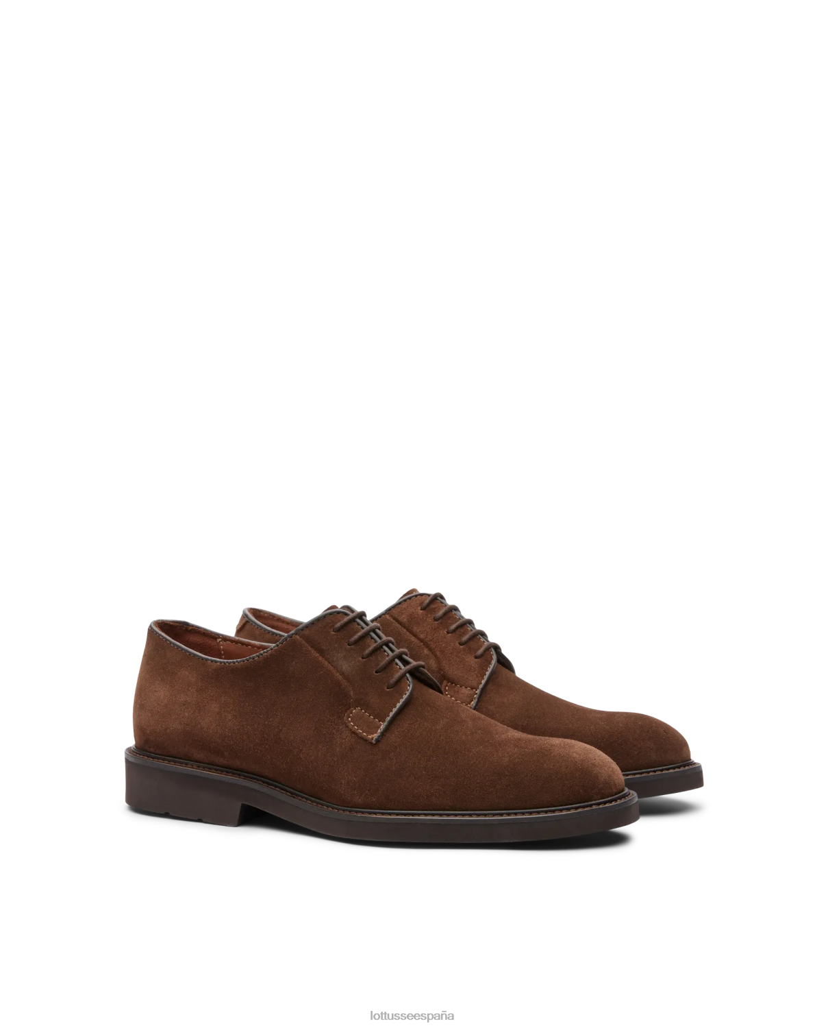 Lottusse Derby de becerro de gamuza baltimore marrón hombres calzado V40NX150
