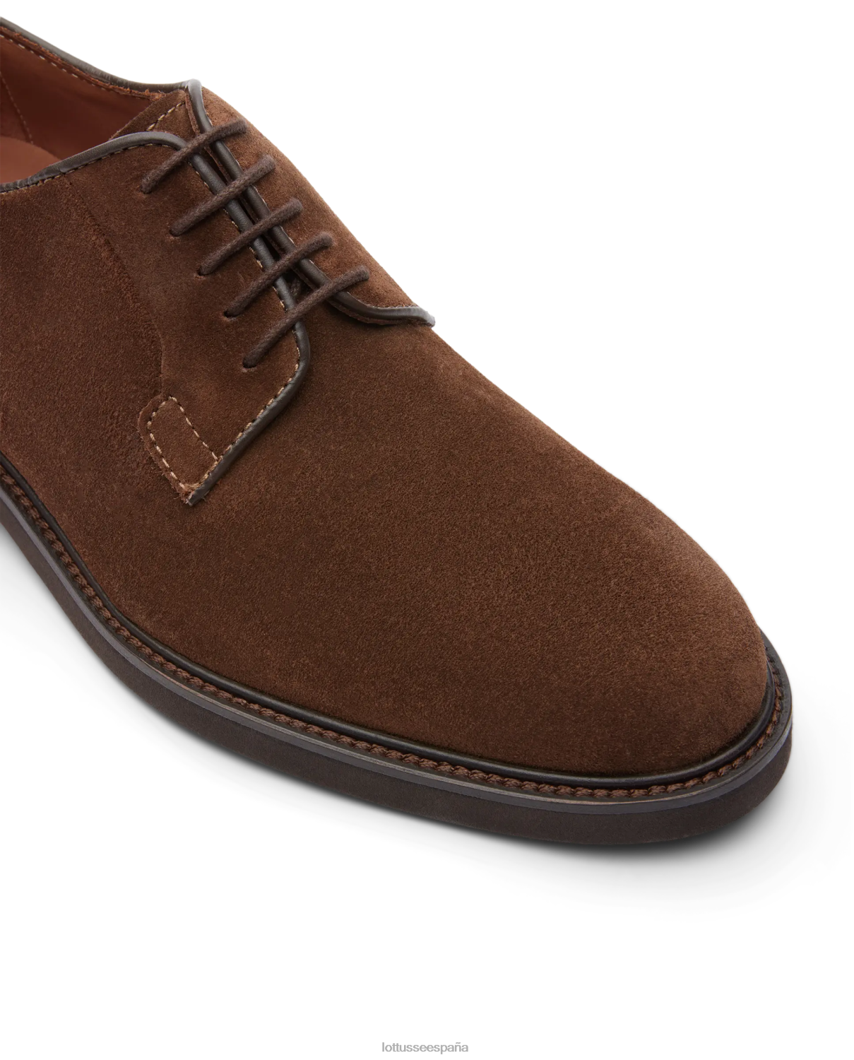 Lottusse Derby de becerro de gamuza baltimore marrón hombres calzado V40NX150