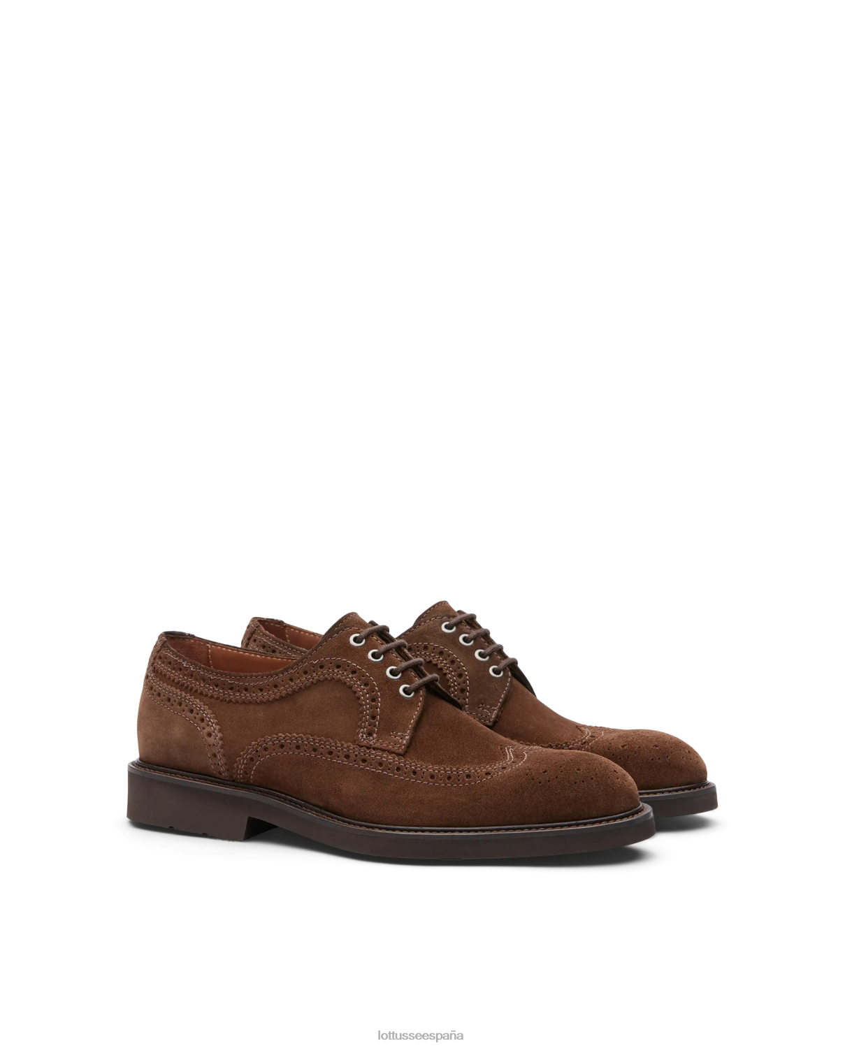 Lottusse Derby de becerro de gamuza baltimore marrón hombres calzado V40NX158