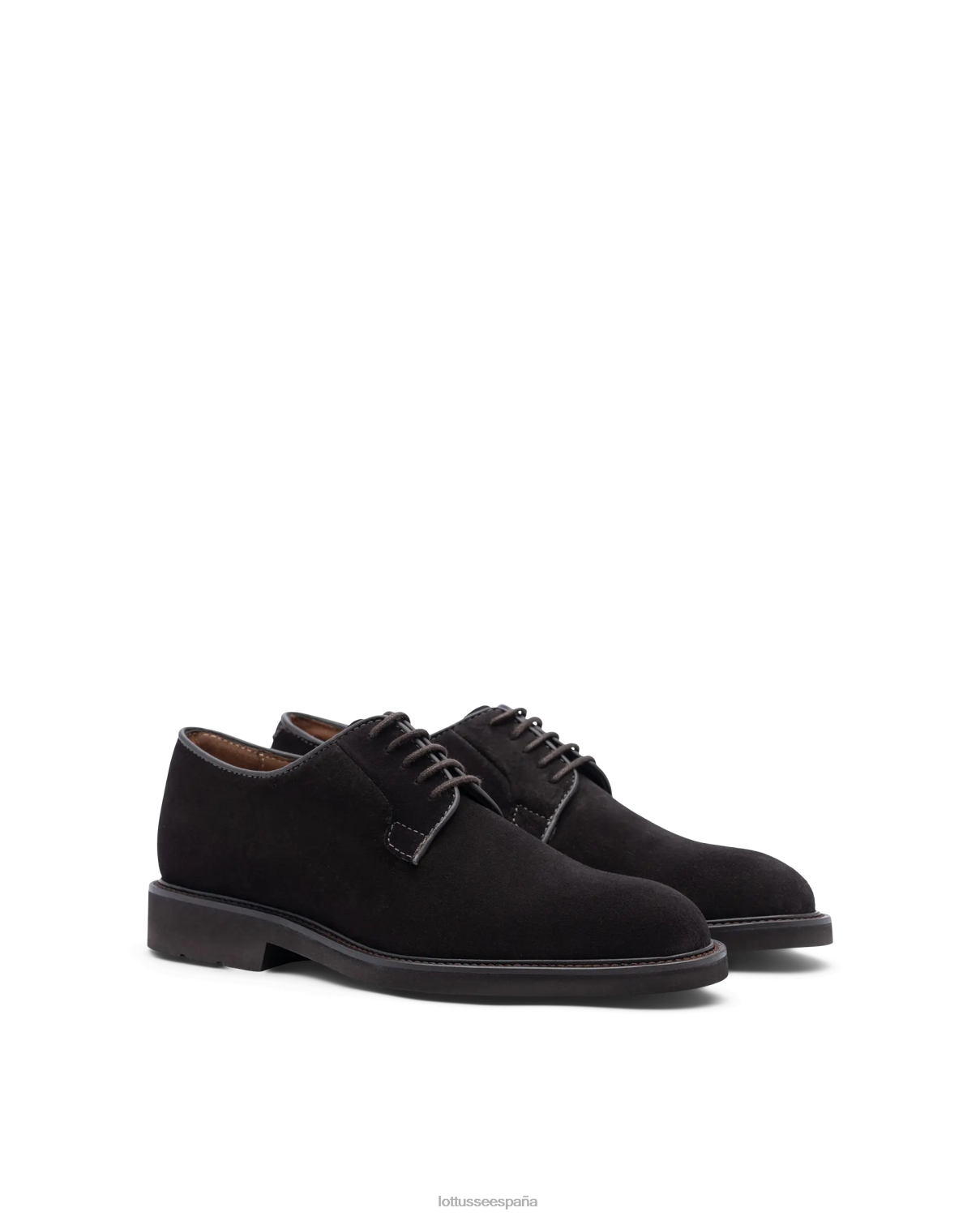 Lottusse Derby de becerro de gamuza baltimore moca hombres calzado V40NX19