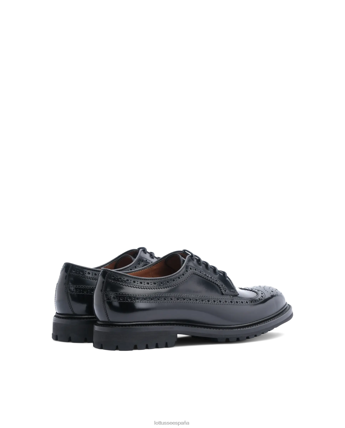 Lottusse derby de becerro con carpeta pulida walton negro hombres calzado V40NX40