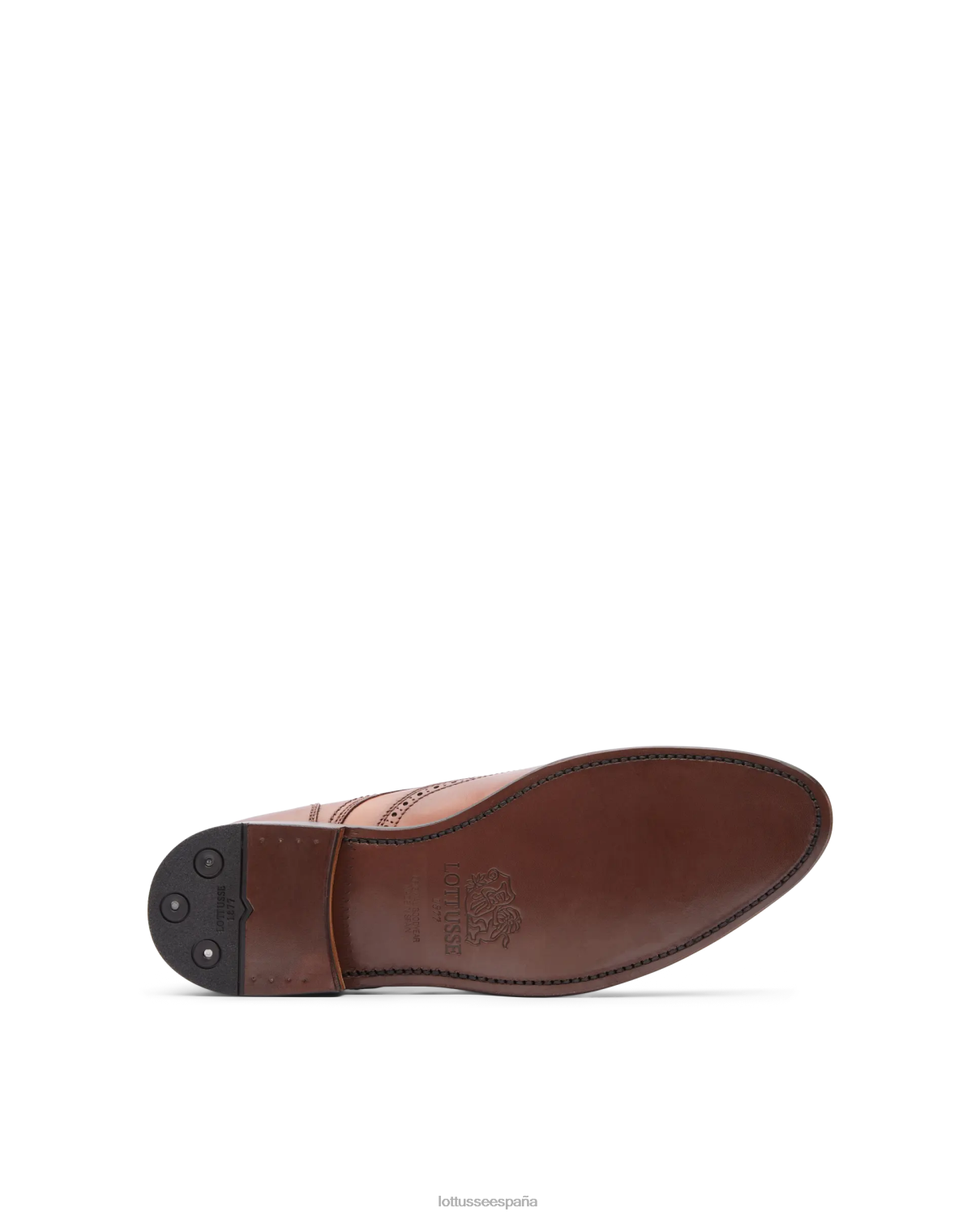 Lottusse derby de becerro de anilina con corteza premium marrón hombres calzado V40NX62