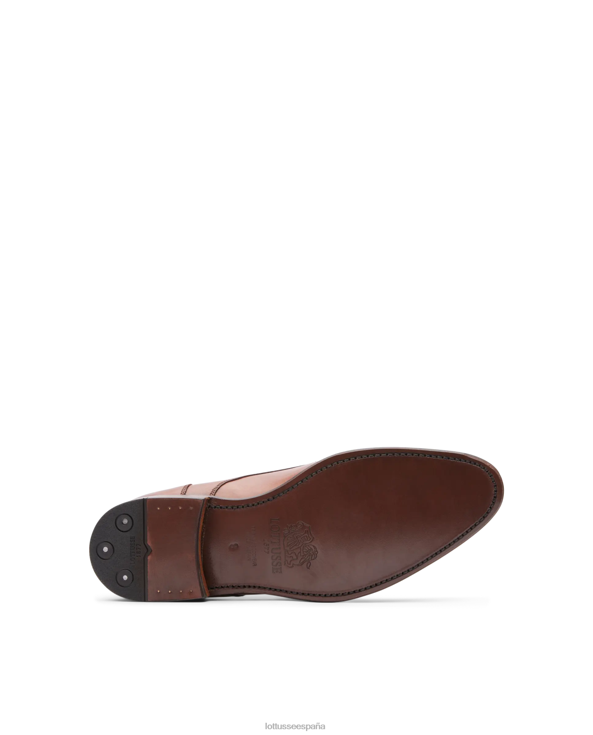 Lottusse derby de becerro de anilina con corteza premium marrón hombres calzado V40NX66