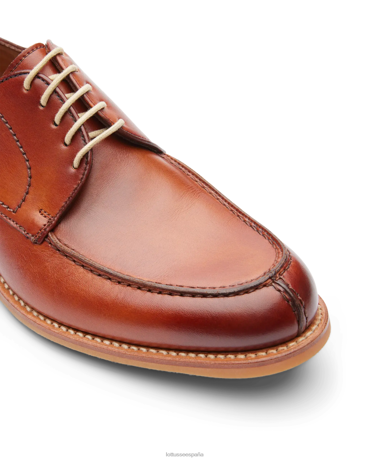 Lottusse derby de becerro de anilina de corteza de walton marrón hombres calzado V40NX61