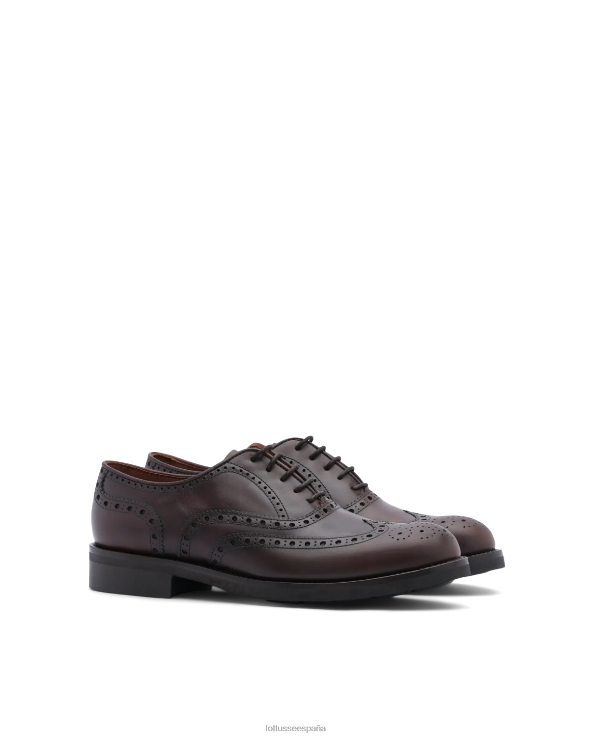 Lottusse derby de becerro de cera chelsea marrón hombres calzado V40NX187