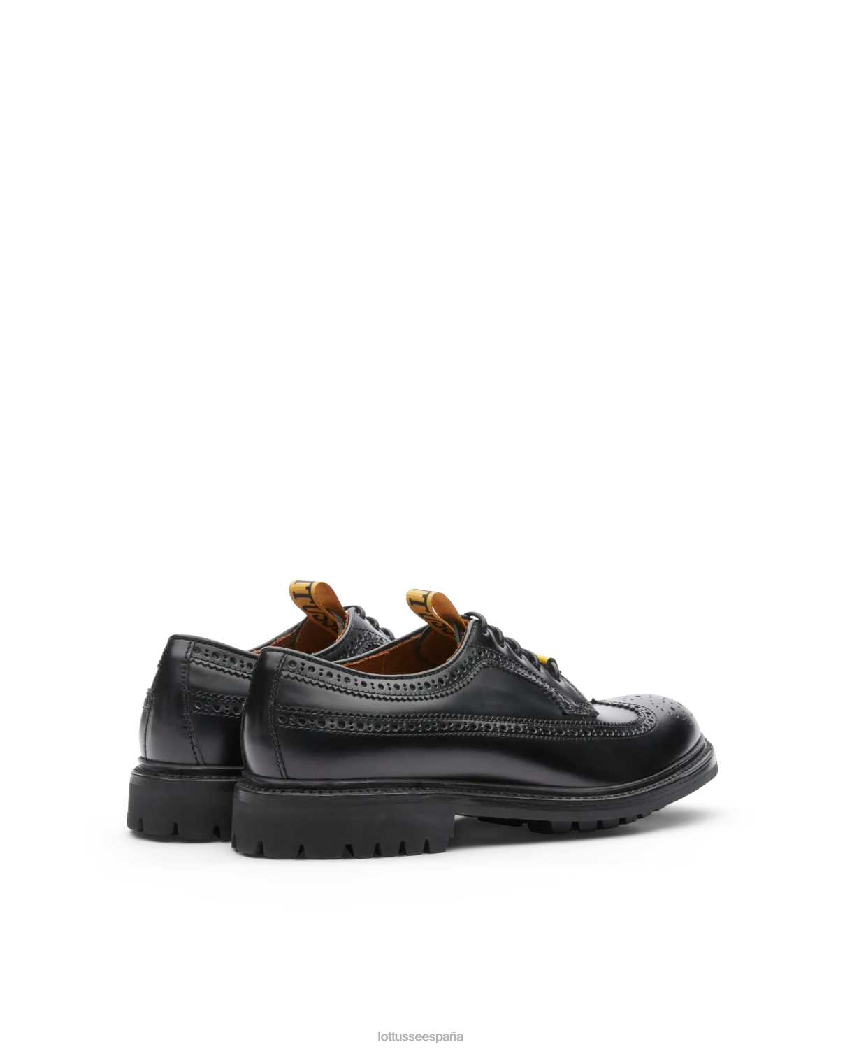 Lottusse derby de ternera con anilina y corteza de cítricos negro hombres calzado V40NX58
