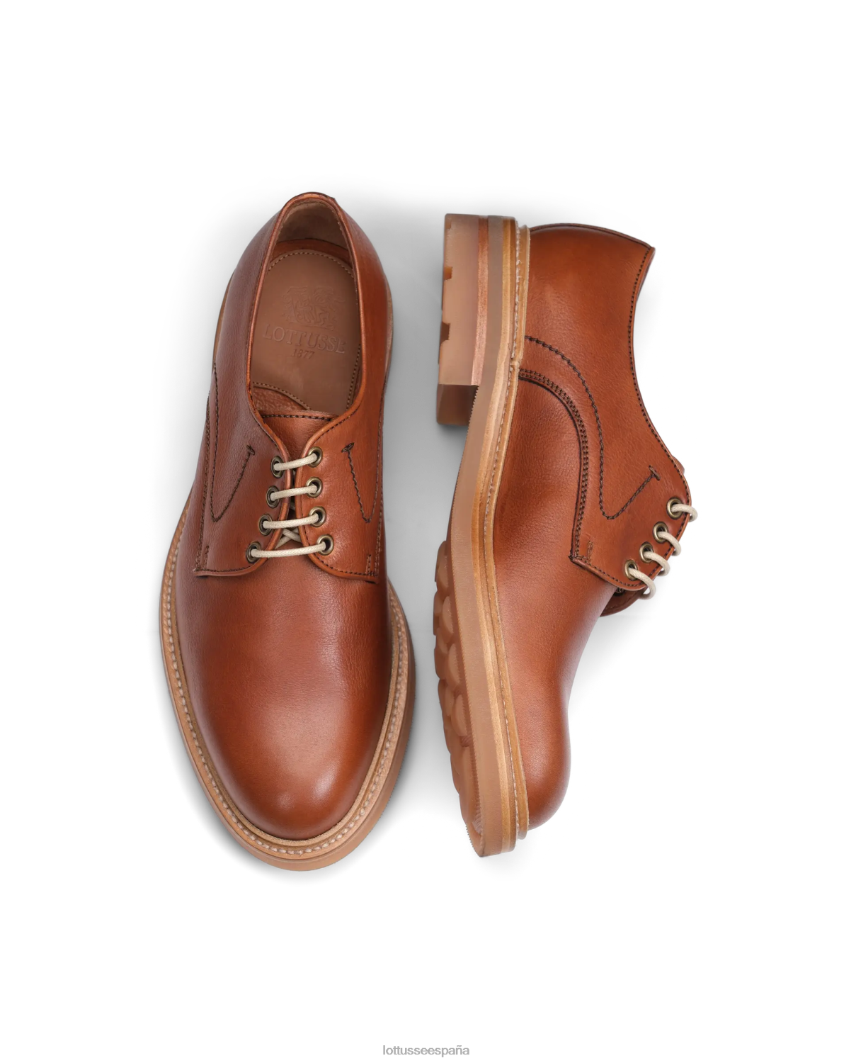 Lottusse derby suave de becerro bonaire marrón hombres calzado V40NX131