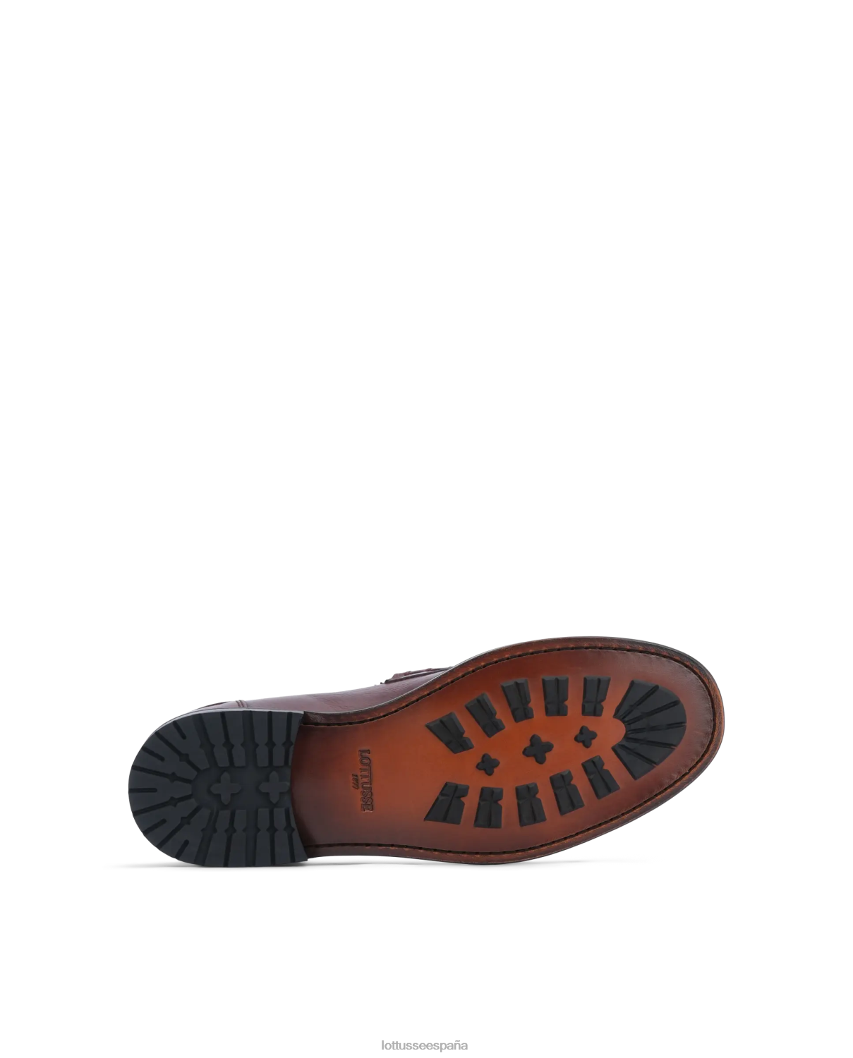 Lottusse Mocasines Orwell de piel de becerro color burdeos granate hombres calzado V40NX168