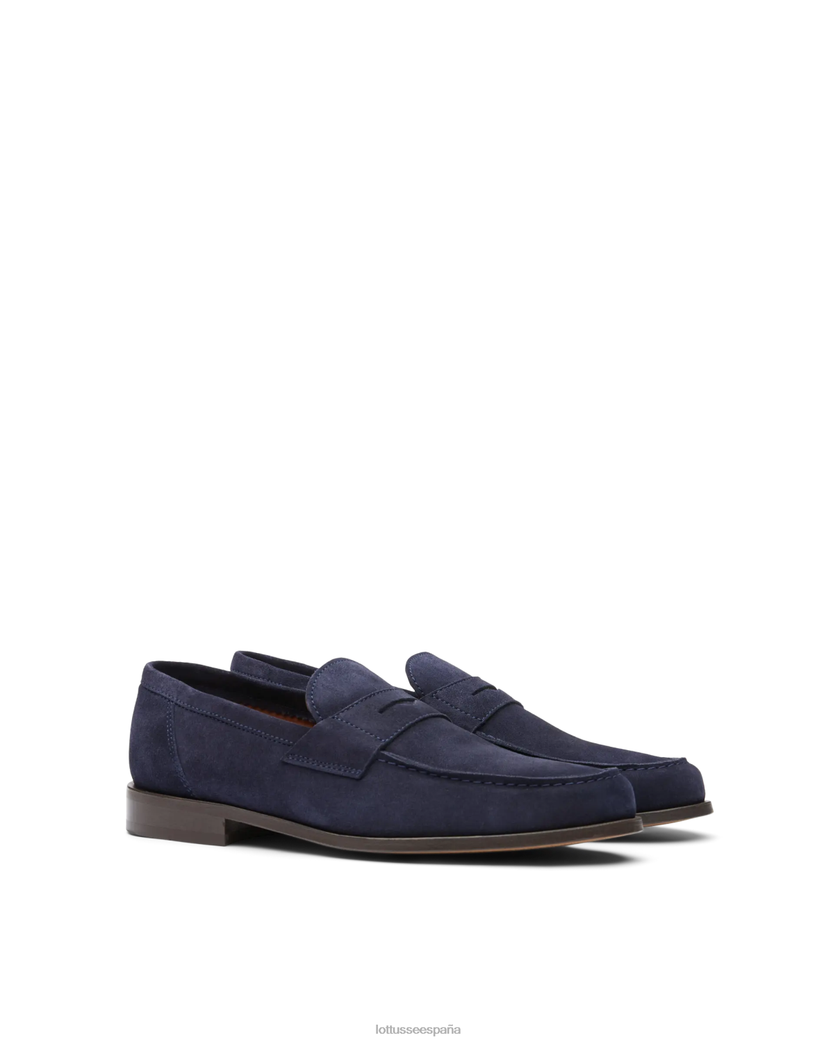 Lottusse mocasines Daytona de ante azul marino hombres calzado V40NX63