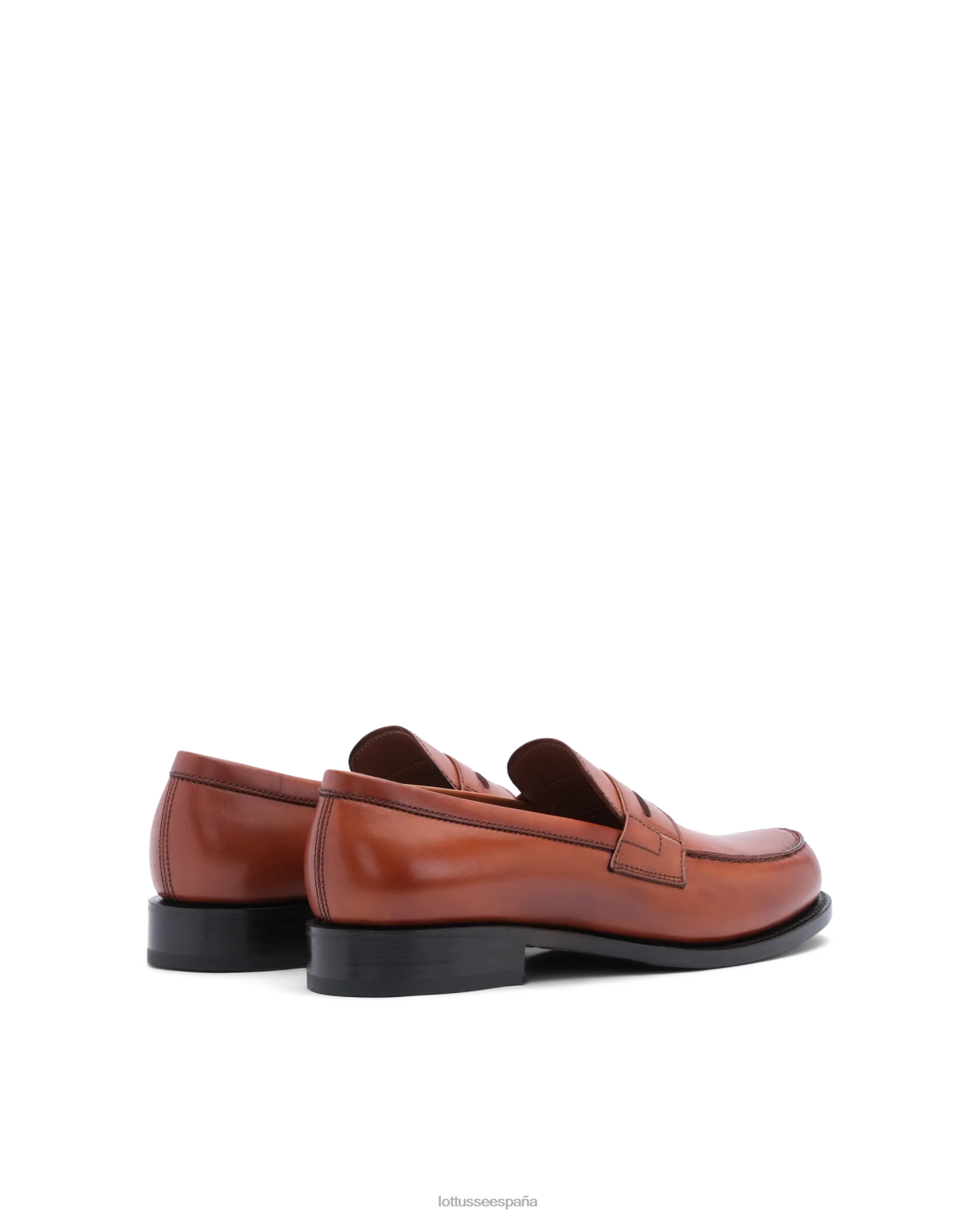 Lottusse mocasines Kingstown crust anilin de becerro marrón hombres calzado V40NX44