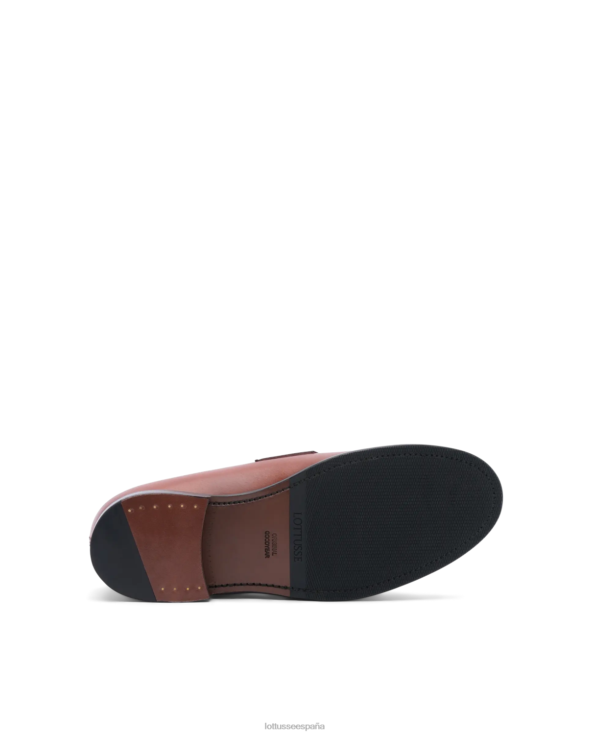 Lottusse mocasines Kingstown crust anilin de becerro marrón hombres calzado V40NX44