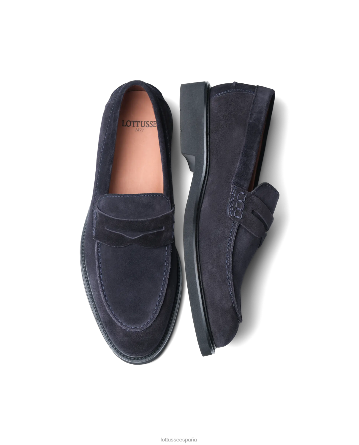 Lottusse mocasines baltimore de ante de becerro Armada hombres calzado V40NX164