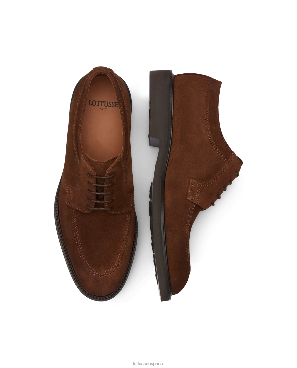 Lottusse mocasines baltimore de ante de becerro marrón hombres calzado V40NX161