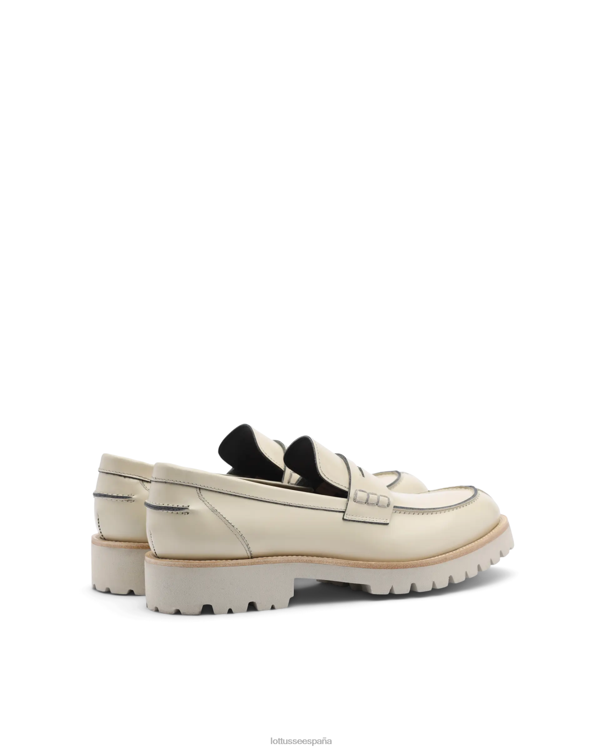 Lottusse mocasines covent de becerro brillante beige hombres calzado V40NX92