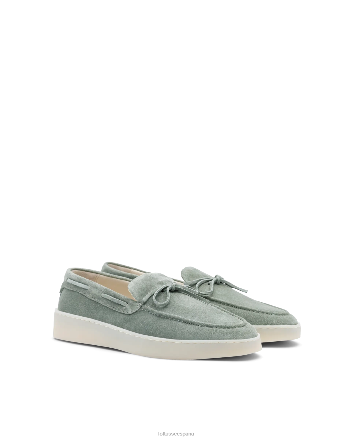 Lottusse mocasines fornells de ante y becerro verde hombres calzado V40NX71