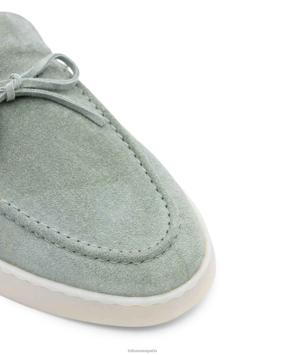 Lottusse mocasines fornells de ante y becerro verde hombres calzado V40NX71