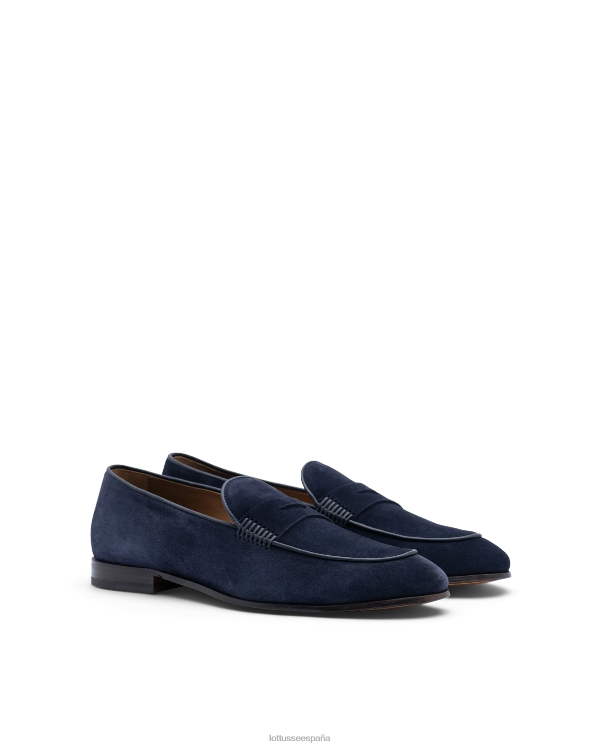 Lottusse mocasines verona de ante azul marino hombres calzado V40NX78