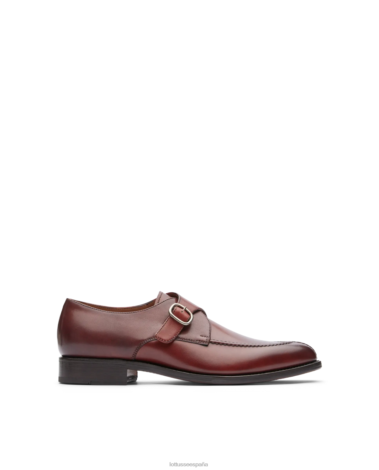 Lottusse monjes de ternera con anilina y corteza premium marrón hombres calzado V40NX95