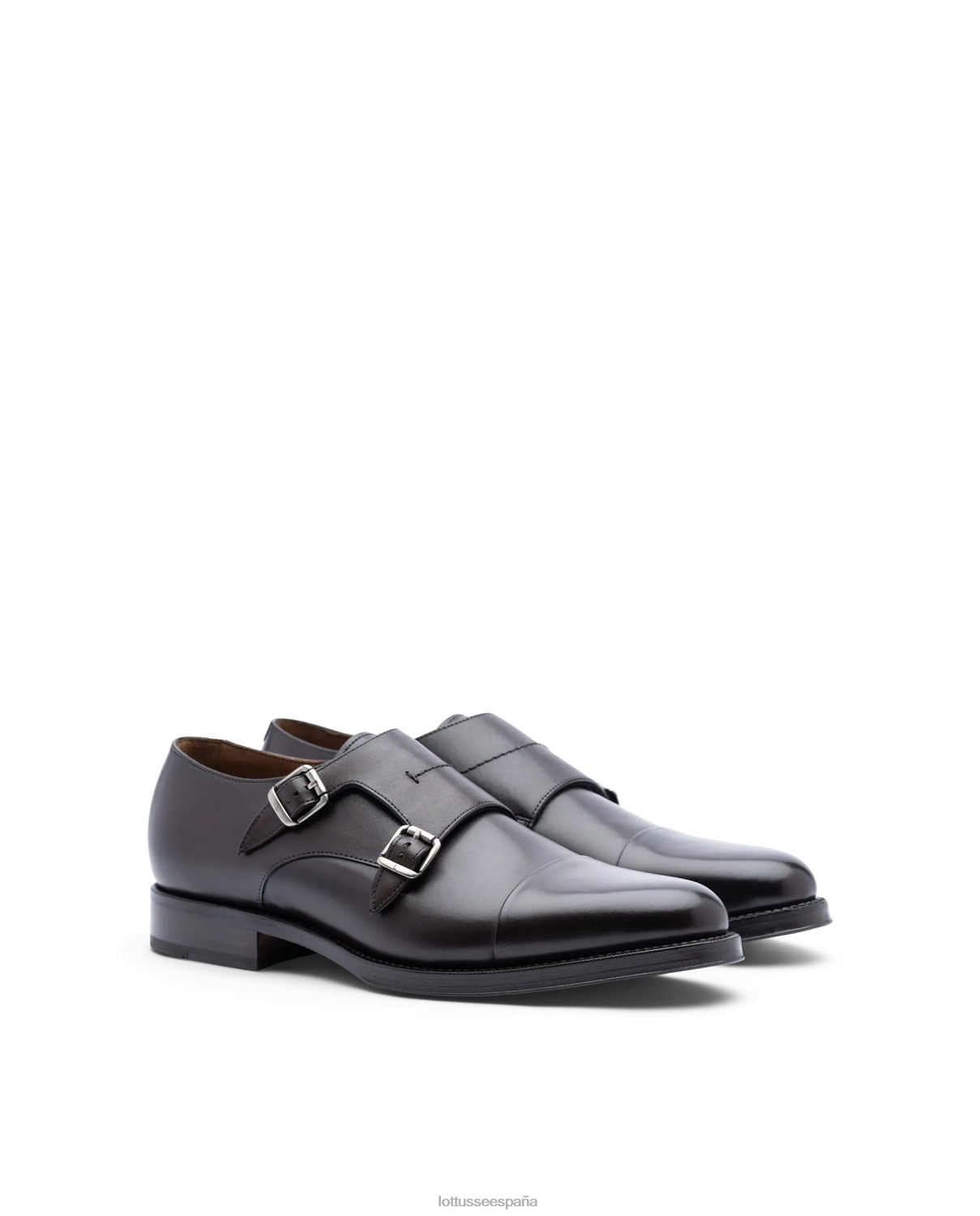Lottusse monjes de ternera con anilina y corteza premium moca hombres calzado V40NX48