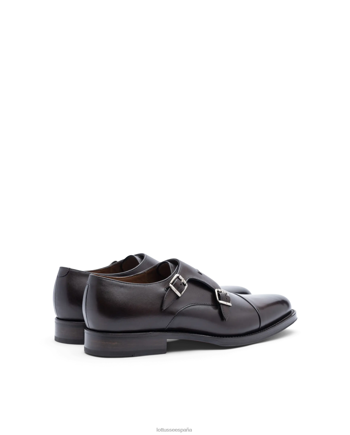 Lottusse monjes de ternera con anilina y corteza premium moca hombres calzado V40NX48