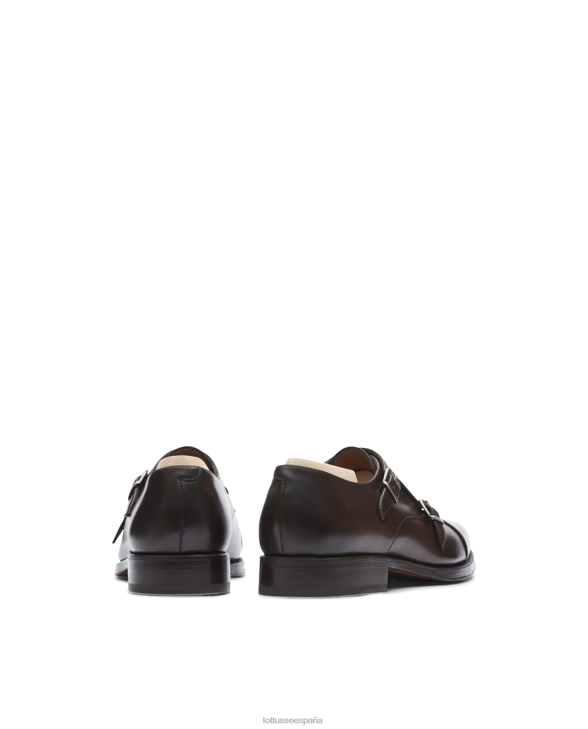 Lottusse monjes de ternera con anilina y corteza premium moca hombres calzado V40NX48