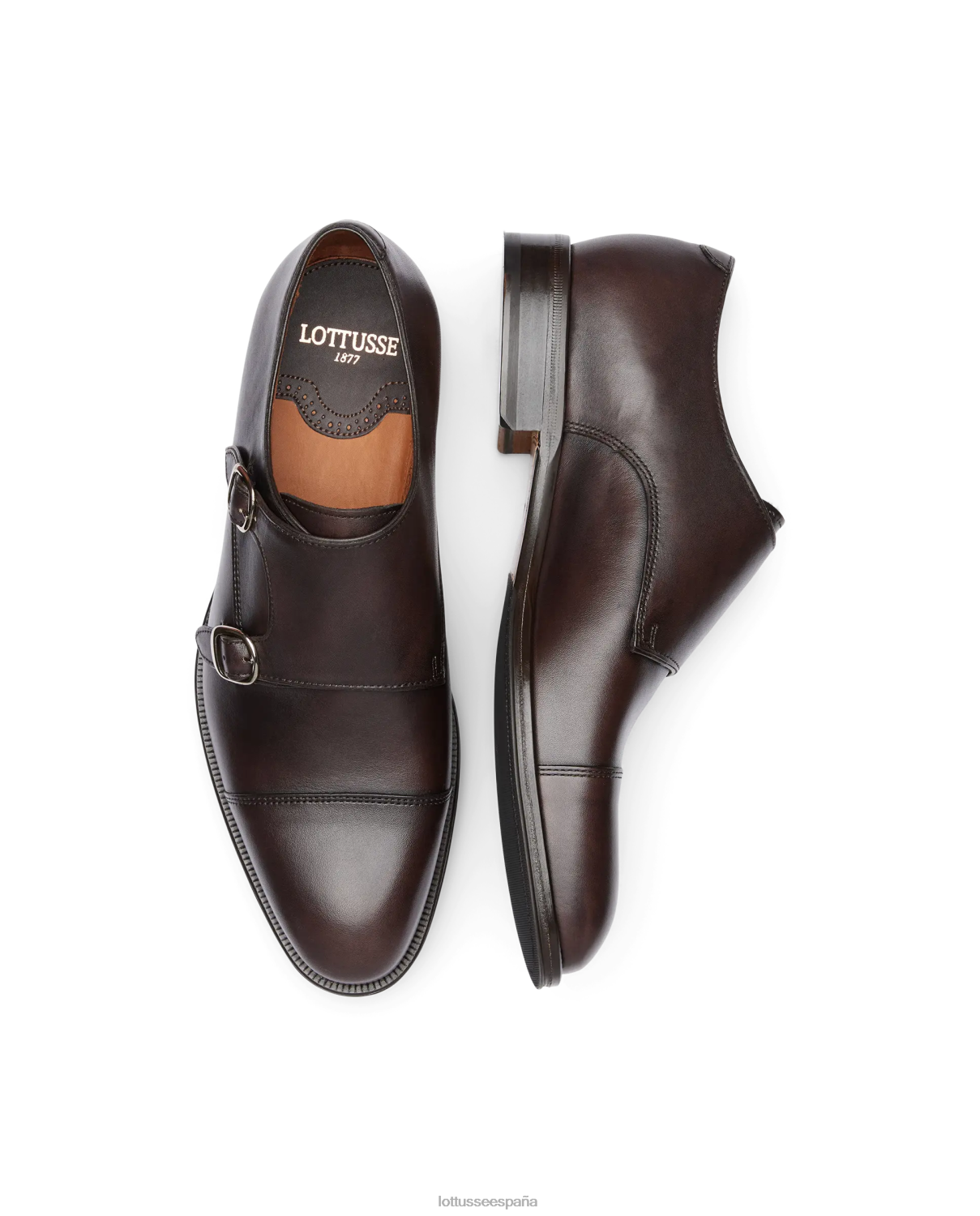 Lottusse monjes lenox cepillados de becerro moca hombres calzado V40NX7