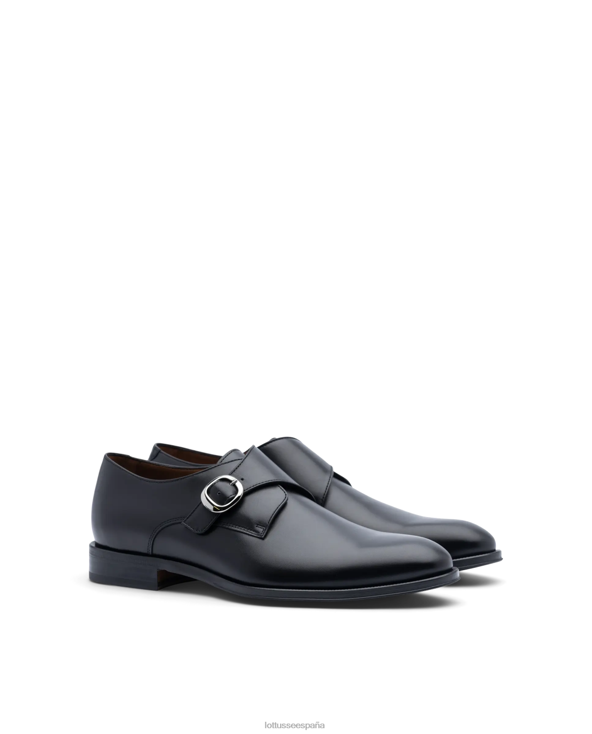 Lottusse monjes lenox cepillados de becerro negro hombres calzado V40NX12