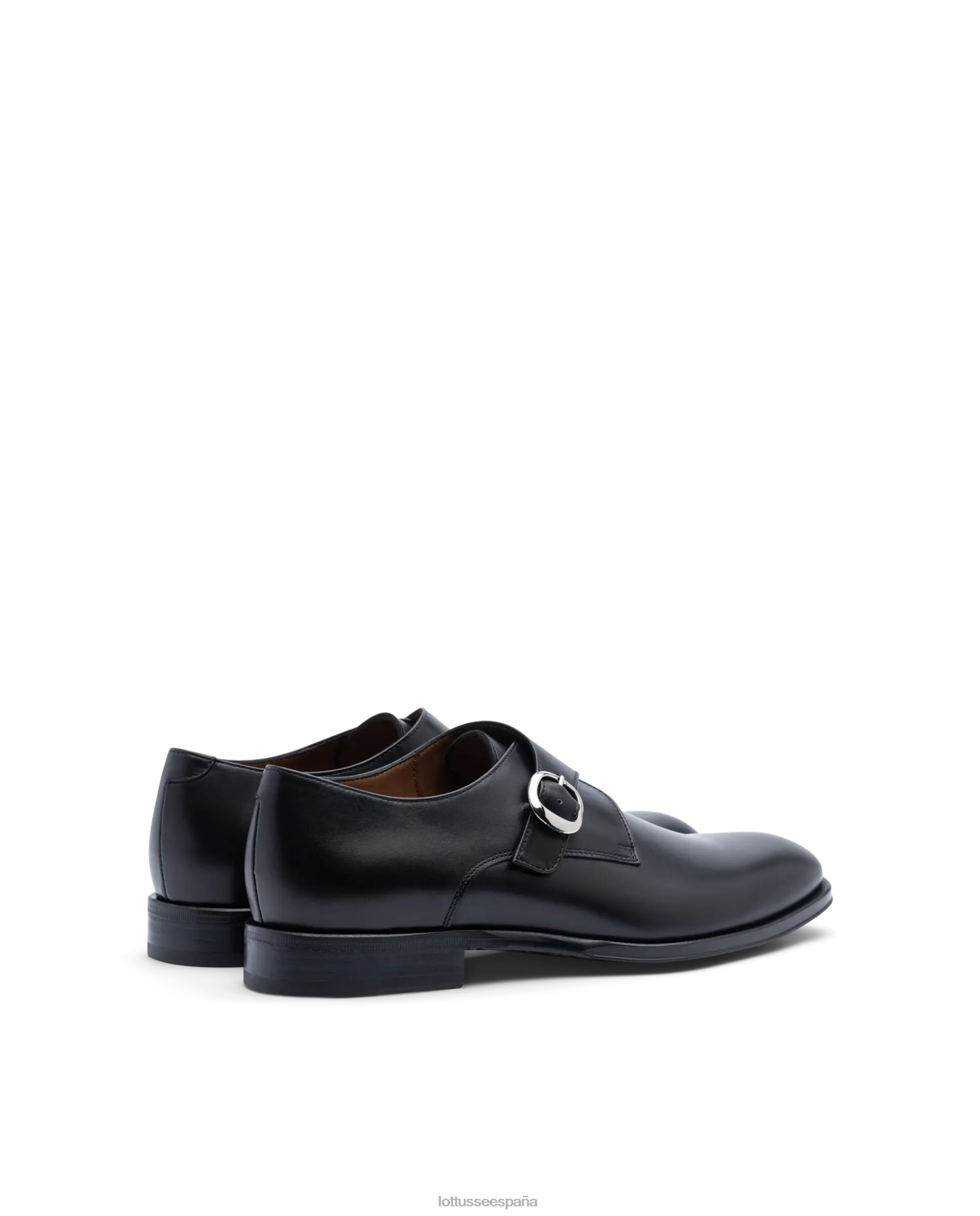 Lottusse monjes lenox cepillados de becerro negro hombres calzado V40NX12