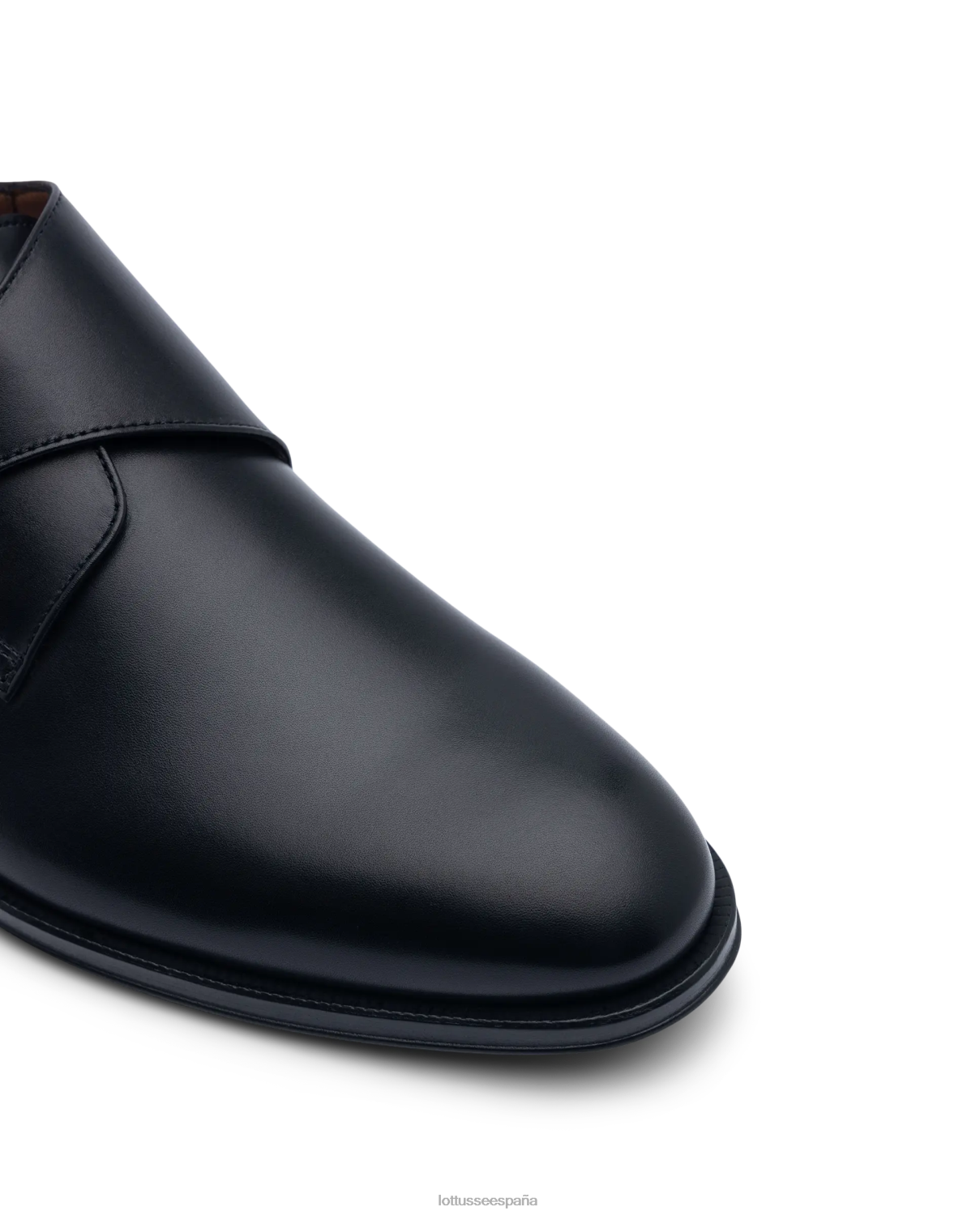 Lottusse monjes lenox cepillados de becerro negro hombres calzado V40NX12