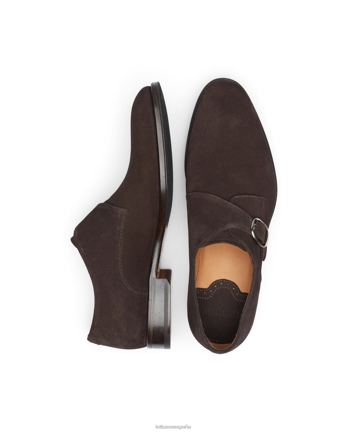 Lottusse monjes lenox de ante de becerro moca hombres calzado V40NX141