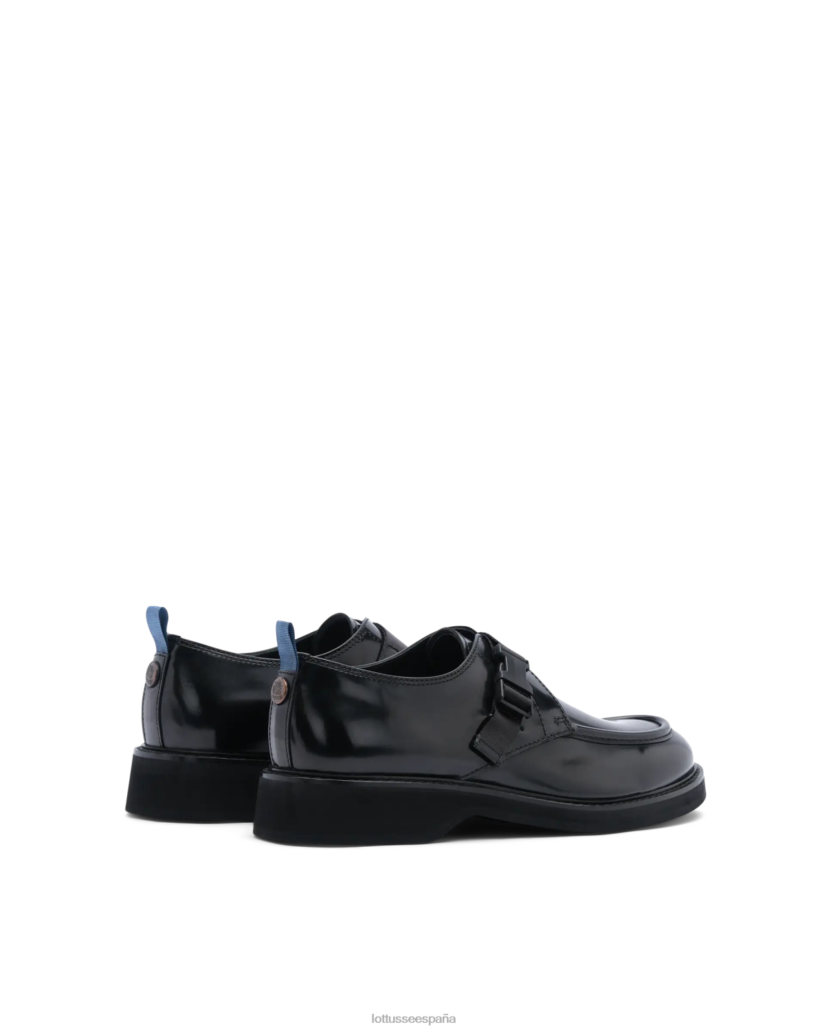 Lottusse monjes luca de becerro con carpeta pulida negro hombres calzado V40NX171