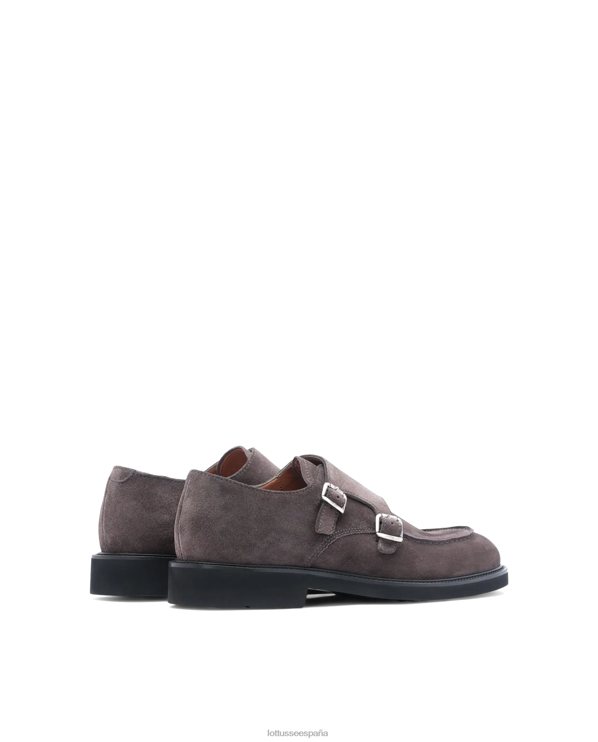 Lottusse zapatos monje baltimore de ante de becerro gris hombres calzado V40NX165