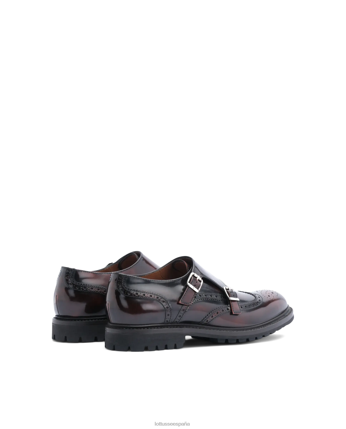 Lottusse zapatos monje walton de becerro marrón hombres calzado V40NX41