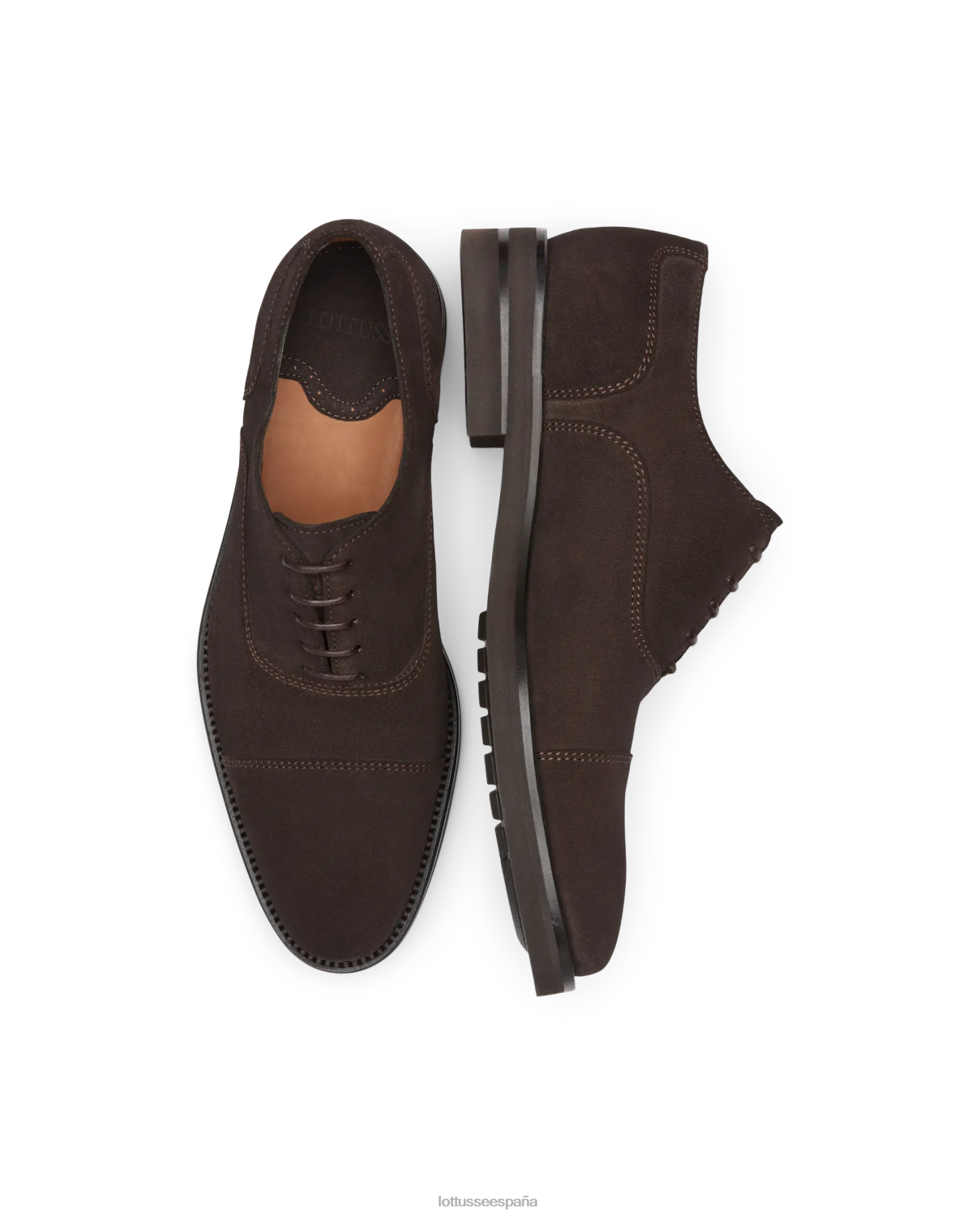 Lottusse Oxford de becerro de gamuza Holborn moca hombres calzado V40NX16