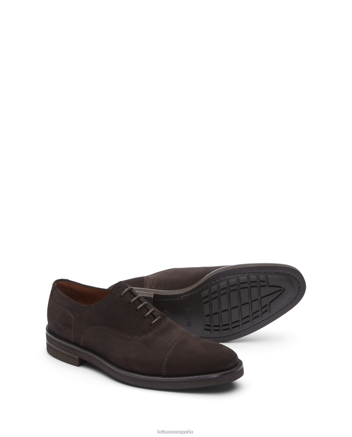 Lottusse Oxford de becerro de gamuza Holborn moca hombres calzado V40NX16