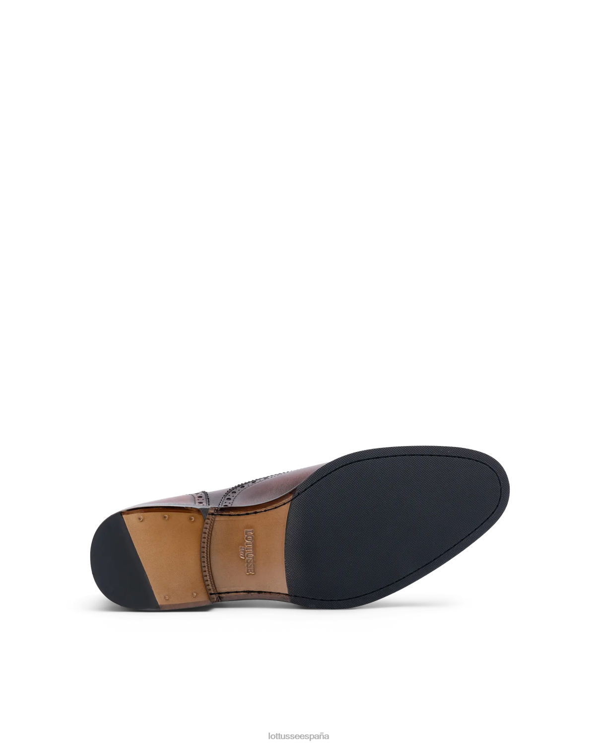 Lottusse lenox cepillado de becerro oxford marrón hombres calzado V40NX139