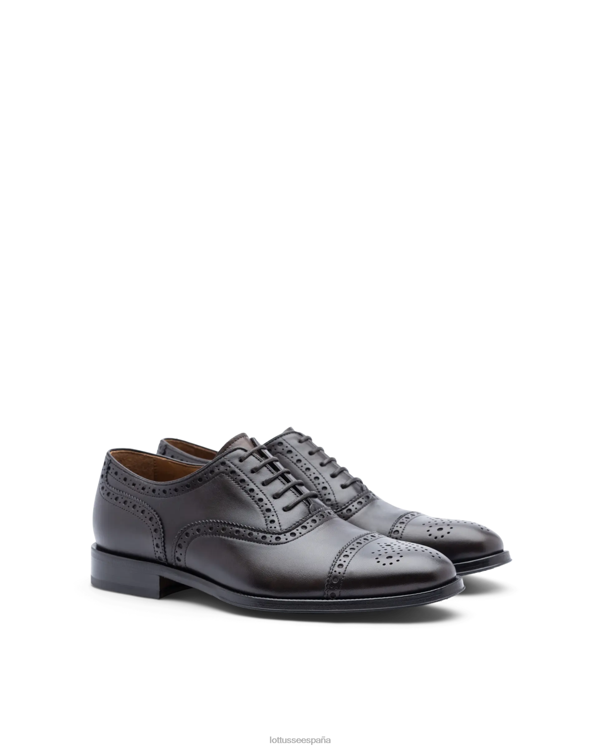Lottusse lenox cepillado de becerro oxford moca hombres calzado V40NX11